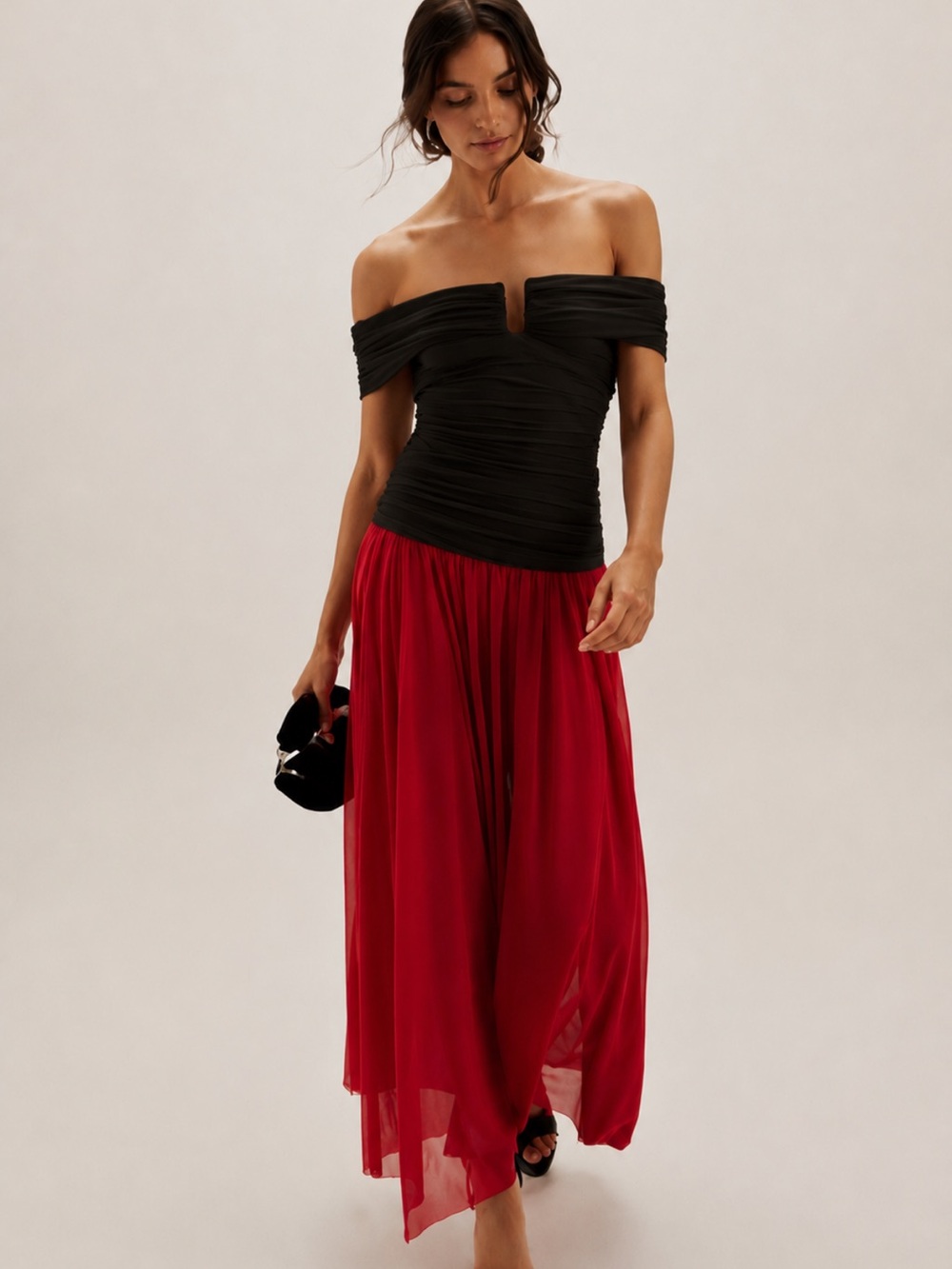 Bec & Bridge Skirt Camille Maxi Sheer in Red